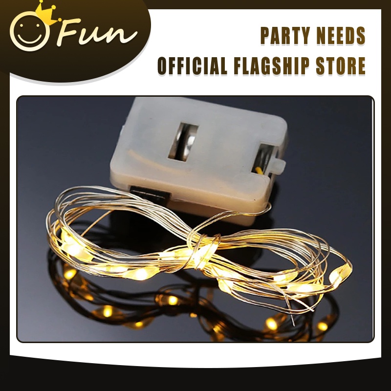 Dây Đèn LED 10 Bóng Dùng Pin Dài 2M trang trí sinh nhật Trang Trí Giáng Sinh Năm Mới
