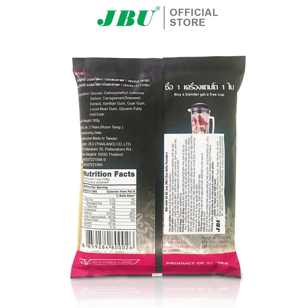 Bột frappe bột nền chống tách nước cho sinh tố đá xay Ice Jelly Powder