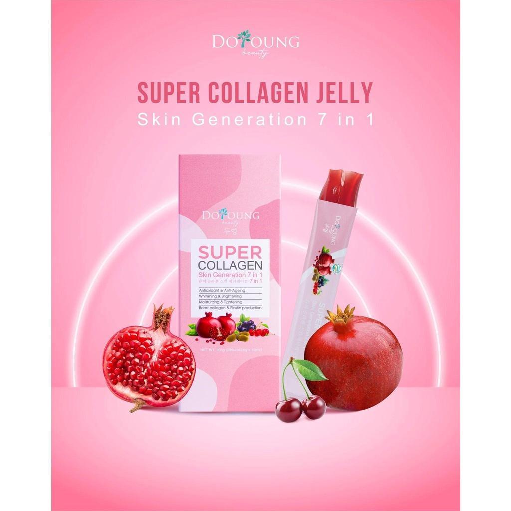 Thạch Lựu Super Collagen Doyoung 1 Hộp 15 Thanh, Thạch Bổ Sung Collagen Chống Lão Hóa