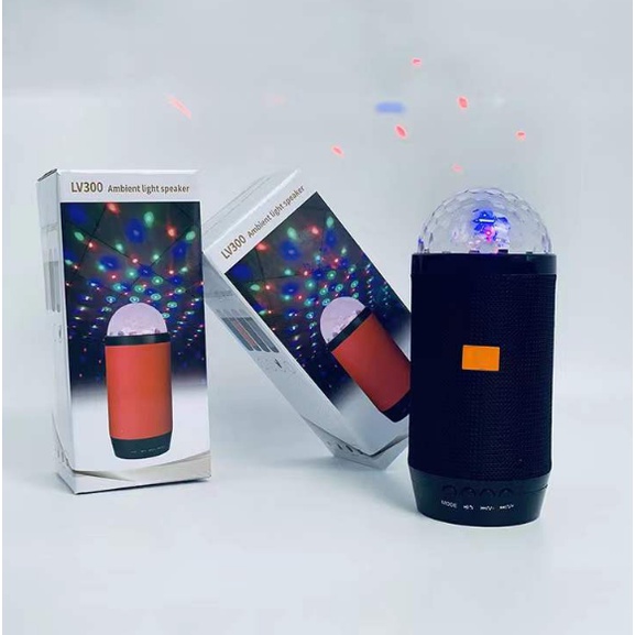 Loa Bluetooth lv 300 nhỏ gọn âm thanh siêu hay đèn nhấp nháy Hỗ trợ cắm thẻ nhớ