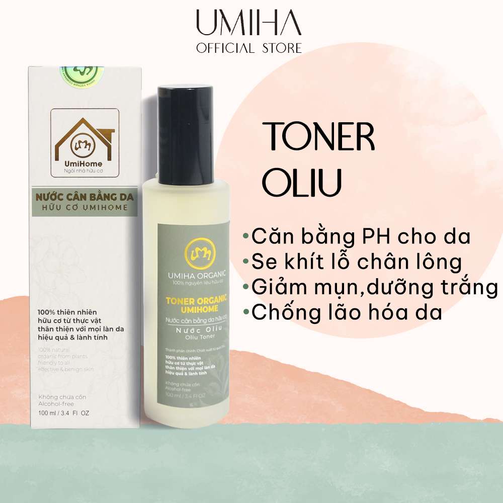 Nước Toner Oliu Cân Bằng Da Hữu Cơ UMIHA 50/100ml Dưỡng Ẩm Sâu Cho Da