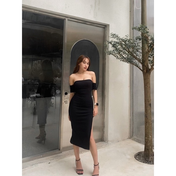 Đầm Body Xẻ Tà Trễ Vai ⚡FREESHIP⚡ Sexy, Tôn Dáng, Thích Hợp Đi Chơi, Dạo Phố,...