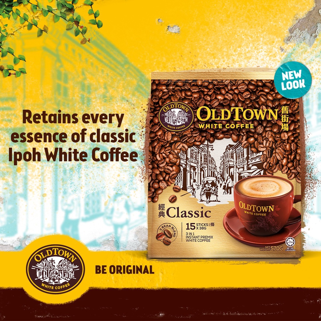 Cà phê trắng hòa tan 3 in 1 Oldtown Classic - Truyền Thống
