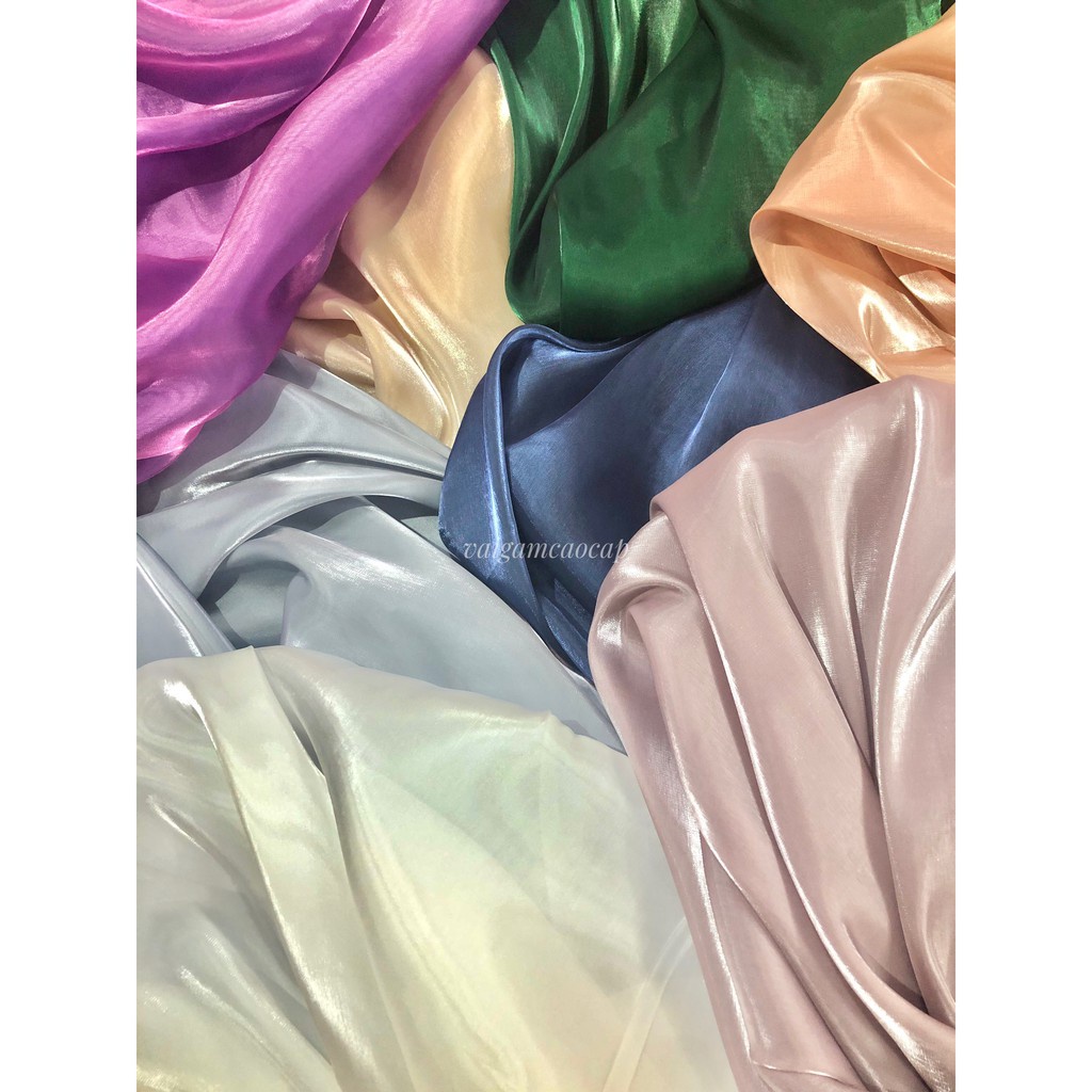 VẢI VOAN TƠ SỐNG ORGANZA ÓNG ÁNH NHIỀU MÀU KHỔ 150CM - MAY VÁY ĐẦM/ PHỤ KIỆN SIÊU XINH