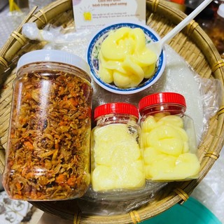 Combo s67 300g bánh tráng 200g bơ sửa 200g muối tép hành phi