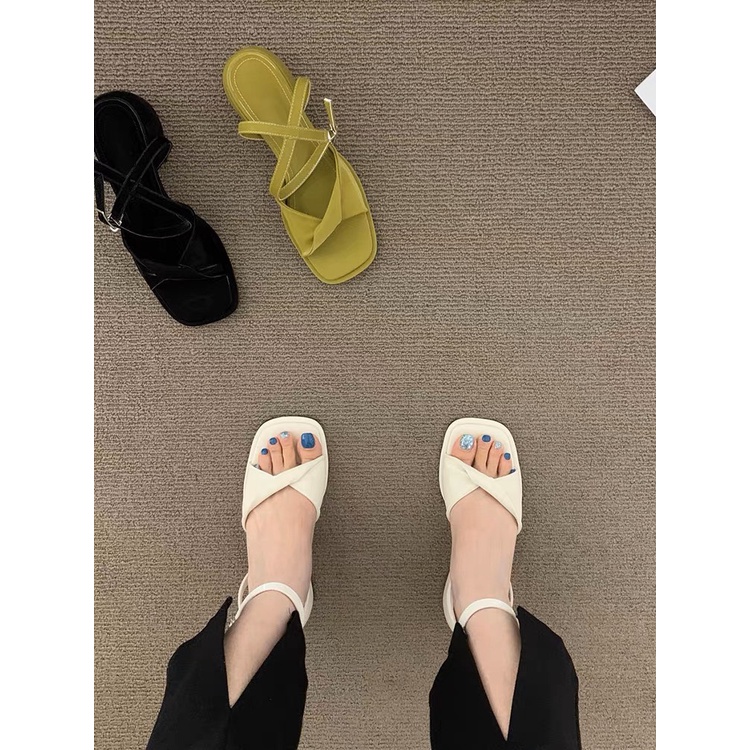 Basic Sandals Đế 4cm Quai Xoắn Thời Trang