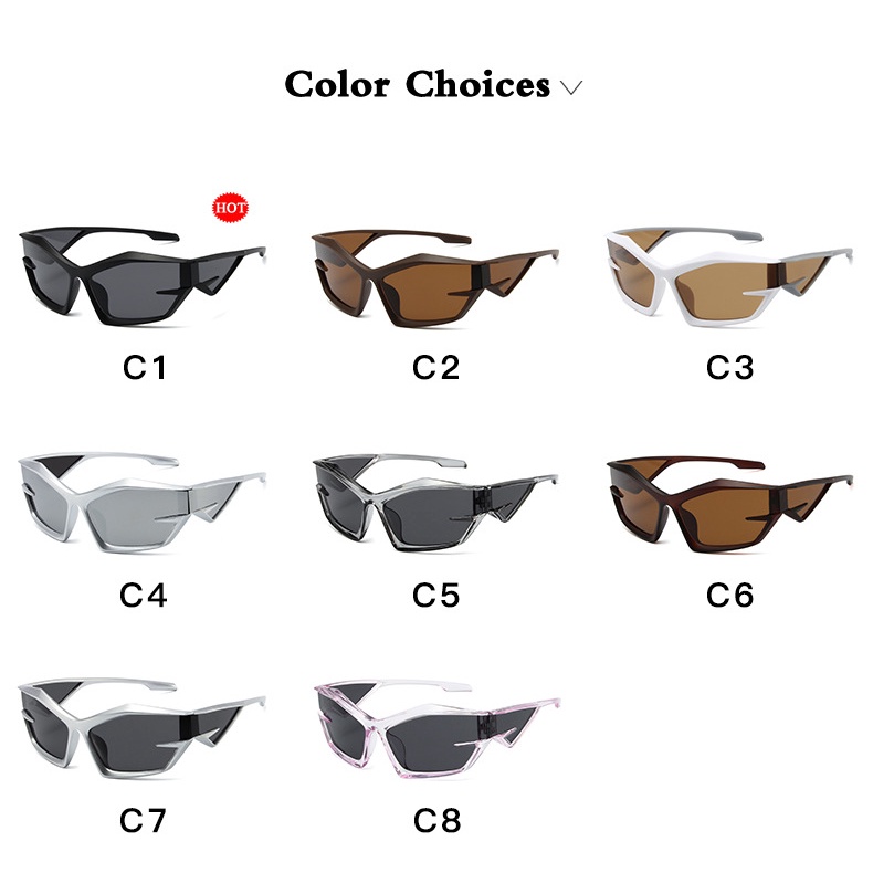 Kính Mát Thể Thao Chống Tia UV400 Phong Cách punk hip Hop Thời Trang