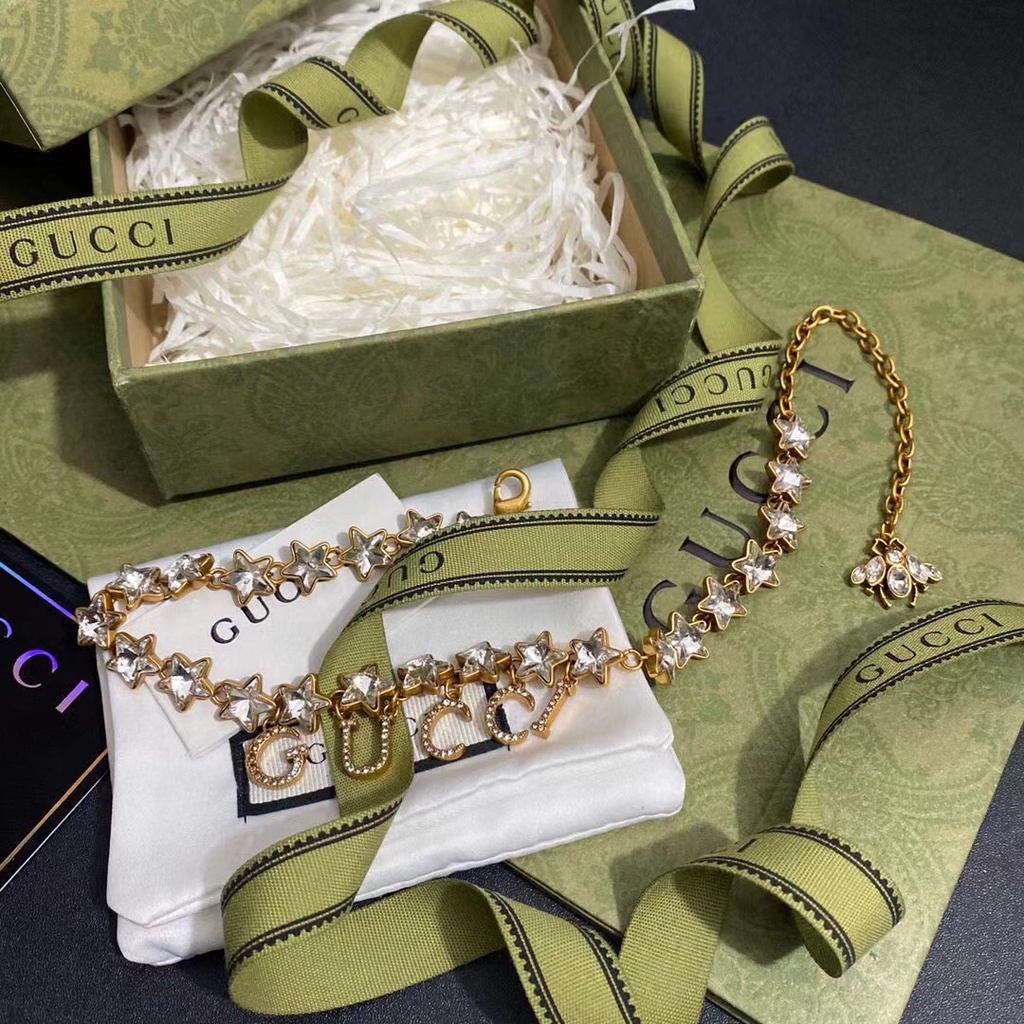 Vòng Cổ Mặt Chữ Gucci Bằng Kim Loại Phong Cách Vintage Thời Trang Cho Nữ