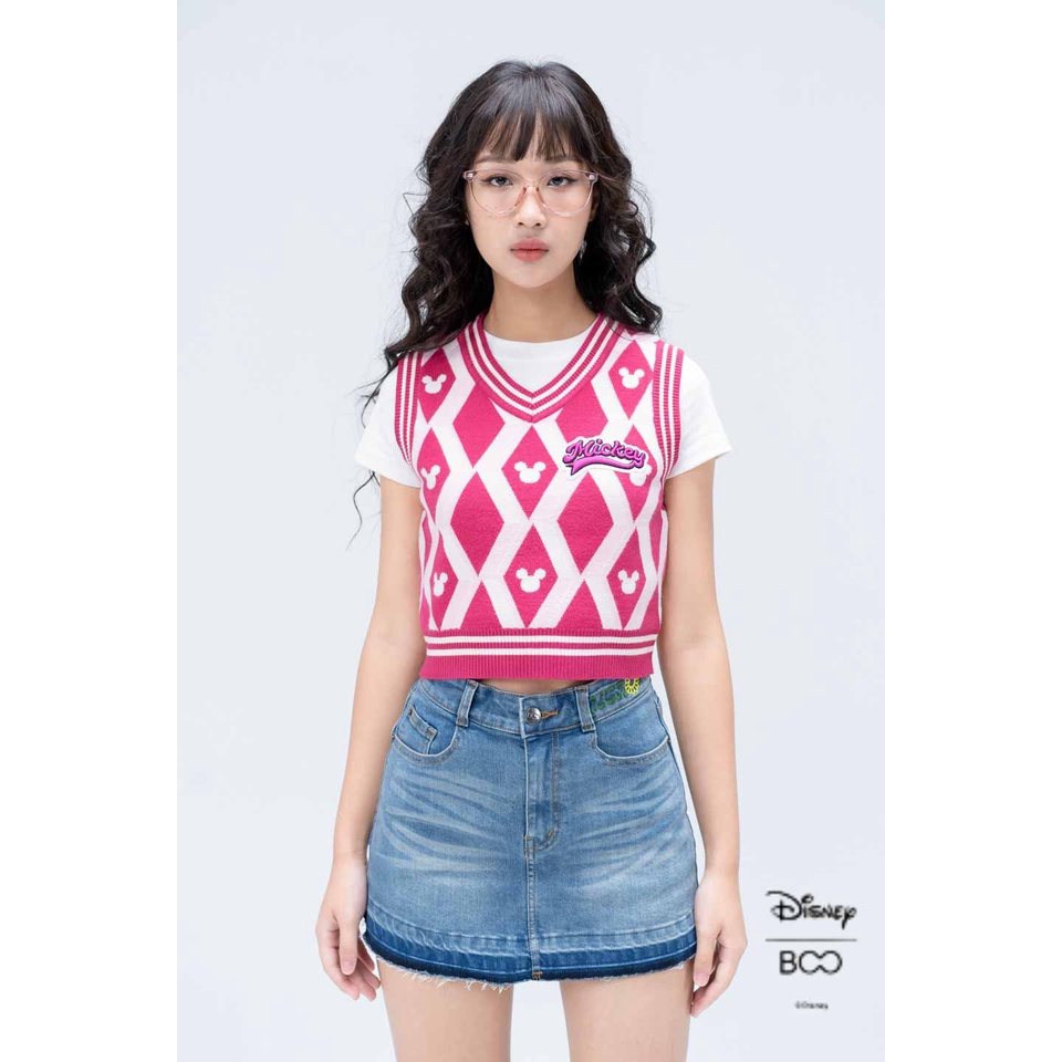 Áo Gile BOO Dáng Croptop Kidult Mickey BZL