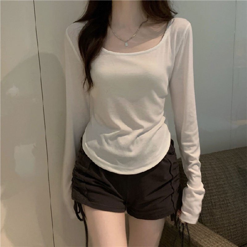 Áo dài tay vạt bầu bozip kiểu dáng basic Hàn Quốc Stormi.st FREESHIP Áo dài tay nữ Form ôm cực xinh xắn SIÊU HOT