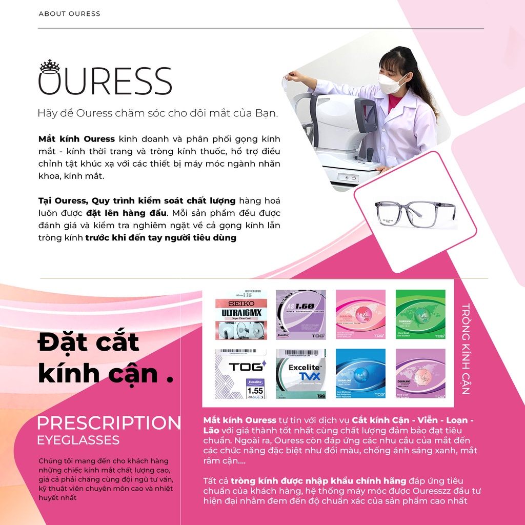 Gọng kính nhựa 8815 thời trang trẻ em nam nữ cao cấp siêu bền cực nhẹ OURESS