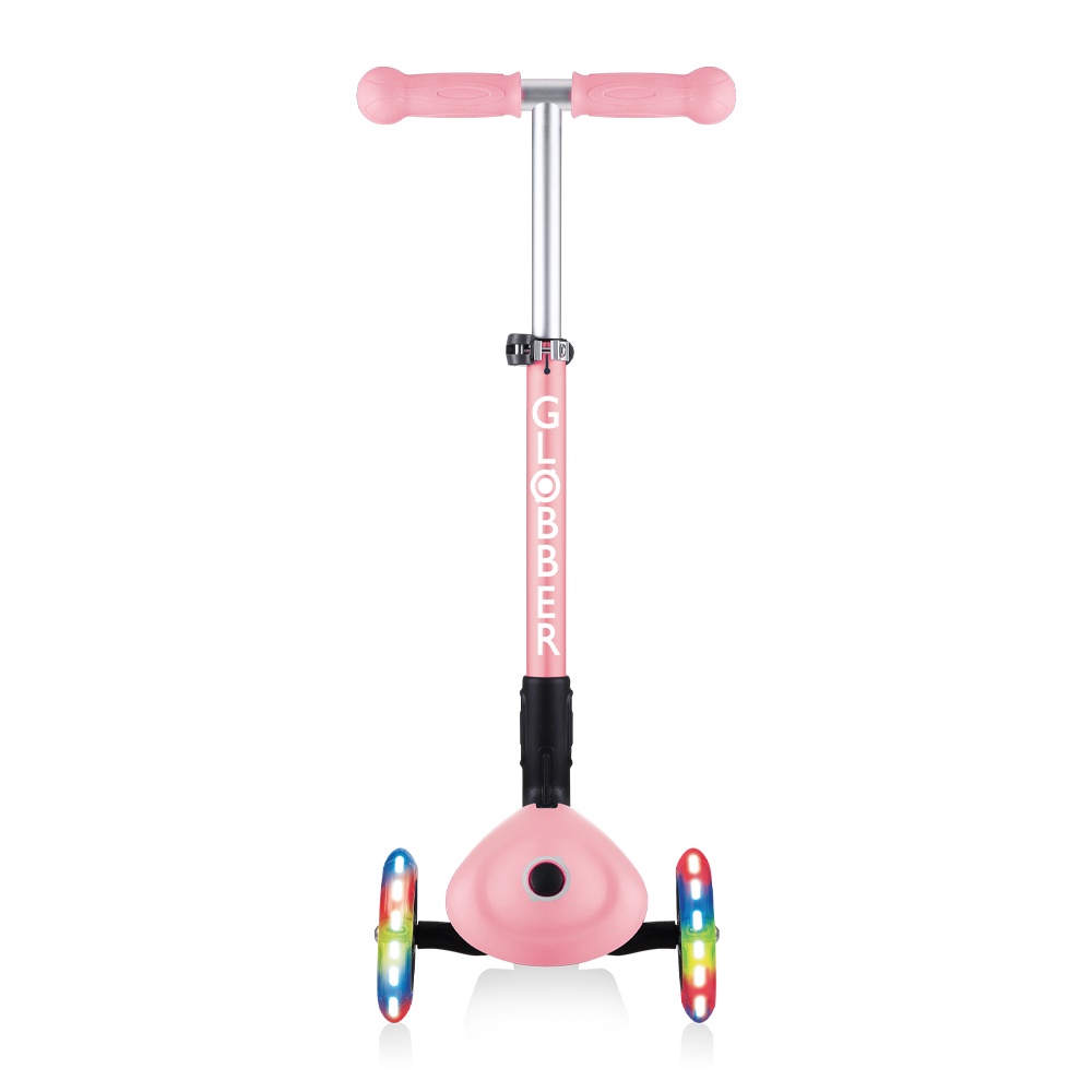 Xe Trượt Scooter 3 Bánh Gấp Gọn Có Bánh Xe Phát Sáng Globber Junior Fantasy Cho Bé Từ 2- 6 Tuổi -Hồng Pastel Có Hoạ Tiết