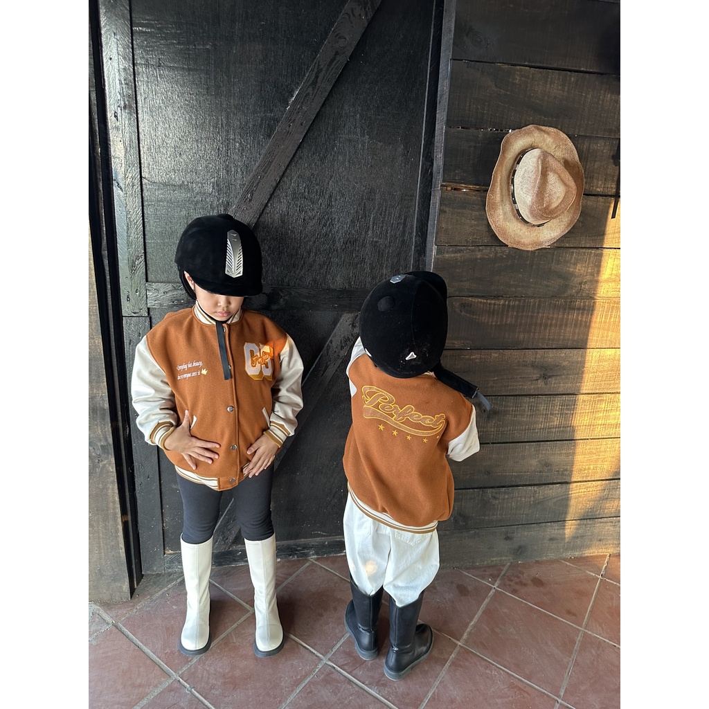 Áo khoác siêu NGẦU trẻ em  BOMBER 2BKIDS Nâu