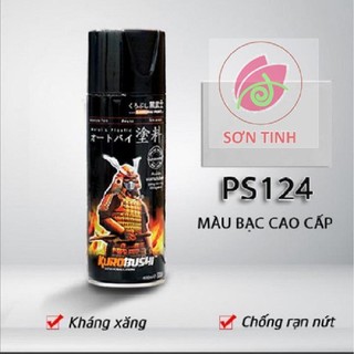 Sơn xịt Samurai màu Bạc cao cấp - PS124 (400ml)