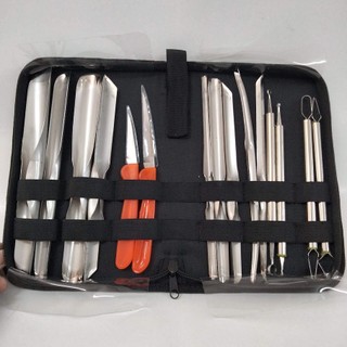 Bộ 15 món khắc tỉa rau củ quả chuyên nghiệp inox cao cấp - tỉa thú , rồng, phụng...