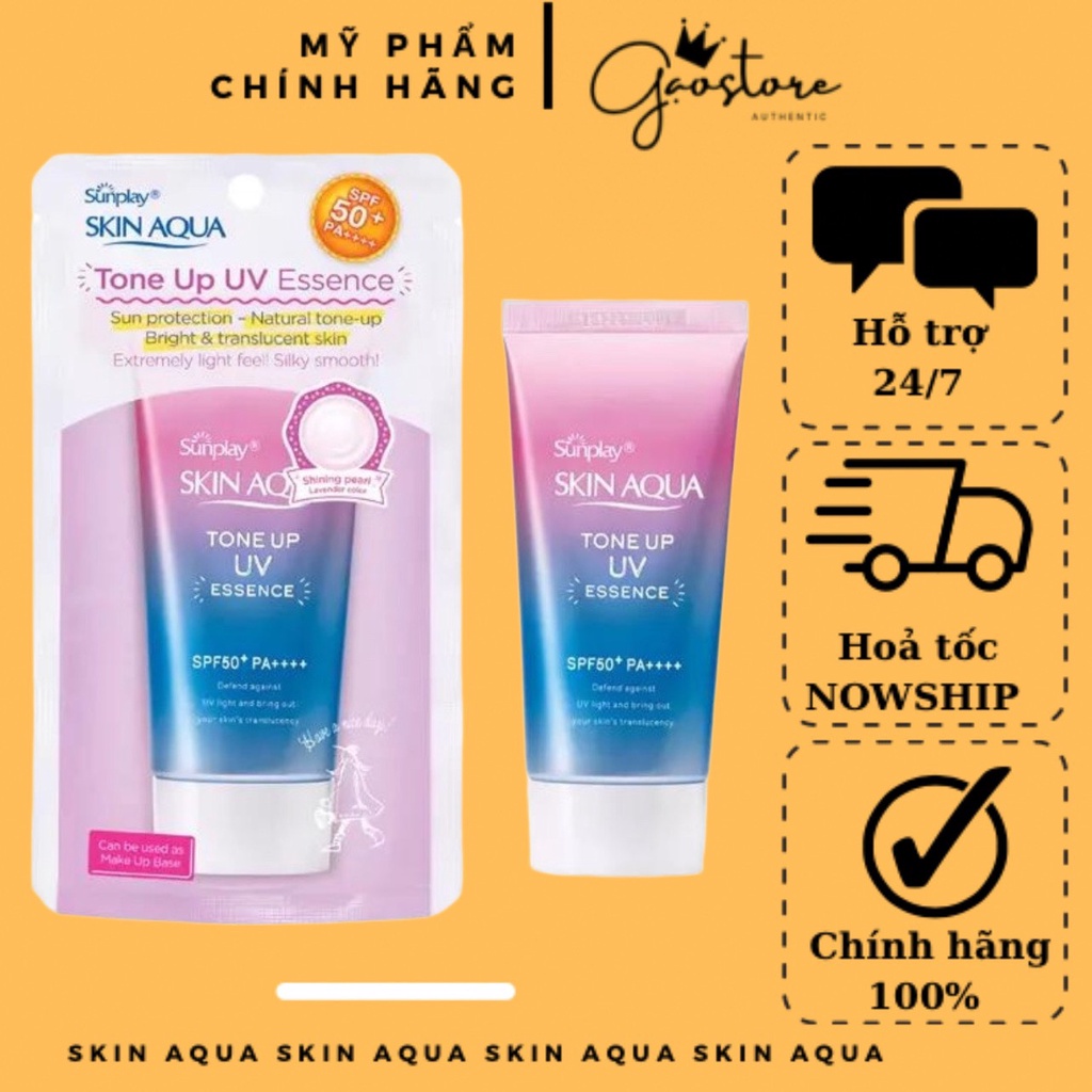 Kem Chống Nắng Skin Aqua Sunplay Skin Aqua Tone Up UV Milk 80g Chính Hãng (Bản Nhật)