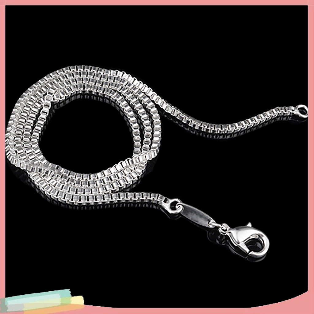 Vòng cổ mạ bạc 925 dài 1.4mm 16/18/20/22/24inch thời trang cho nam nữ