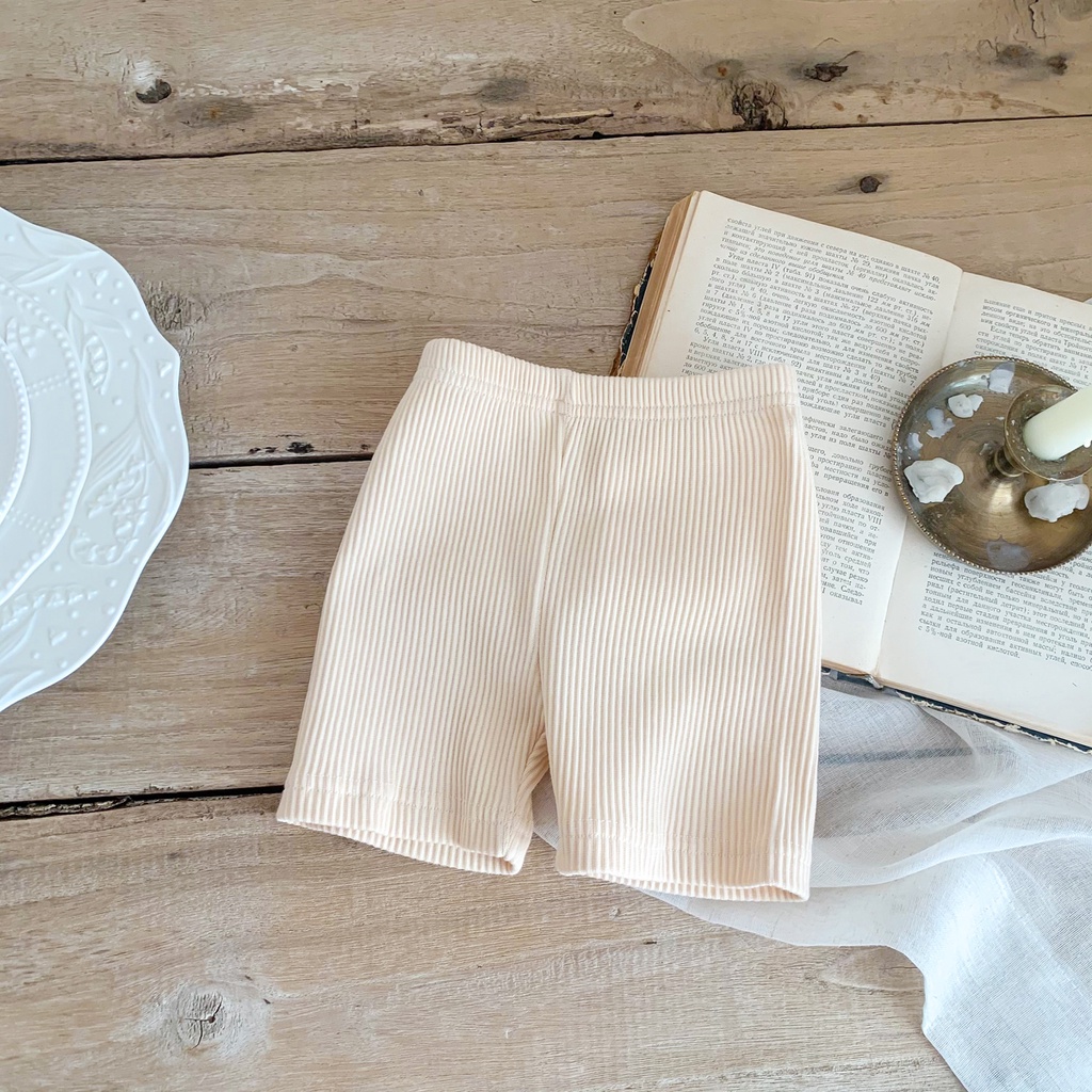 Quần Short Thể Thao Bằng Cotton Màu Trơn In Họa Tiết Kẻ Sọc Thời Trang Dành Cho Bé Trai Gái 0-2 Tuổi