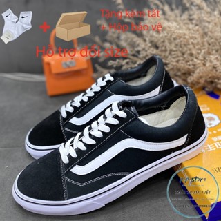 Giày Vans đen - vans old trung đen.Full box giấy gói [pipistore]