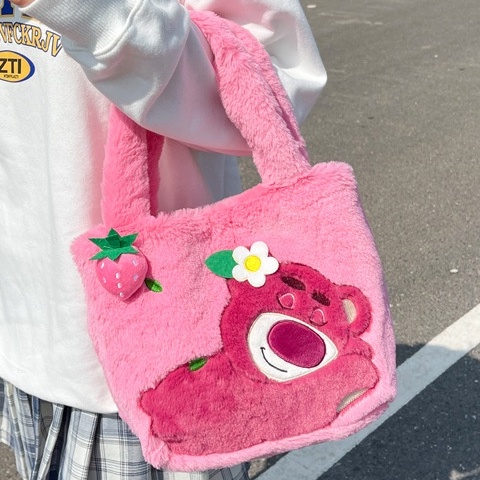 Túi xách tay Gấu dâu Lotso nằm ngủ