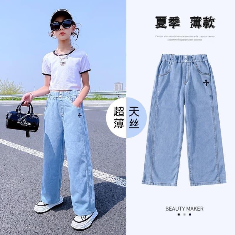 Jean giấy suông bé gái