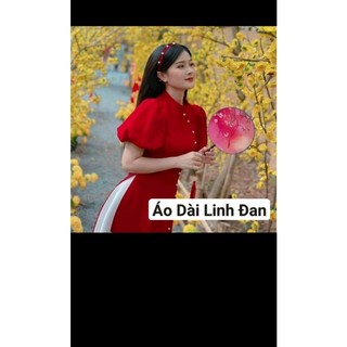 Áo dài cách tân tay phồng, áo dài tết - Áo Dài Linh Đan