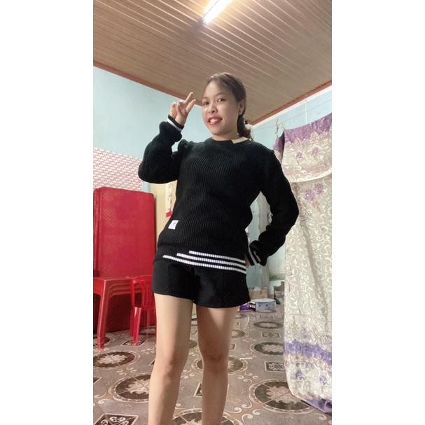 Áo len nam cao cấp dài tay vá gấu cá tính phối màu trẻ trung thời trang hàn quốc QQ SHOP