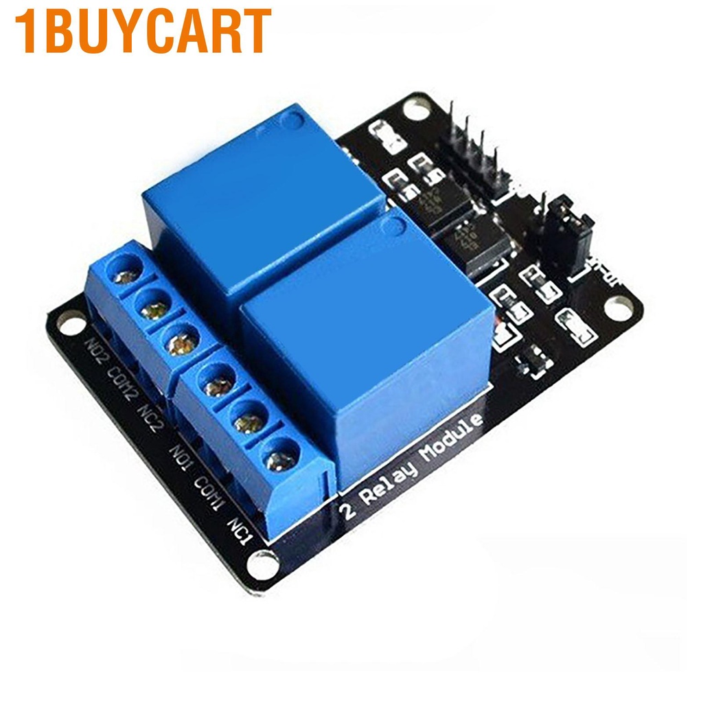 1buycart 2 Channel Relay Module Optocoupler Protection Expansion SCM Development Board Accessories
