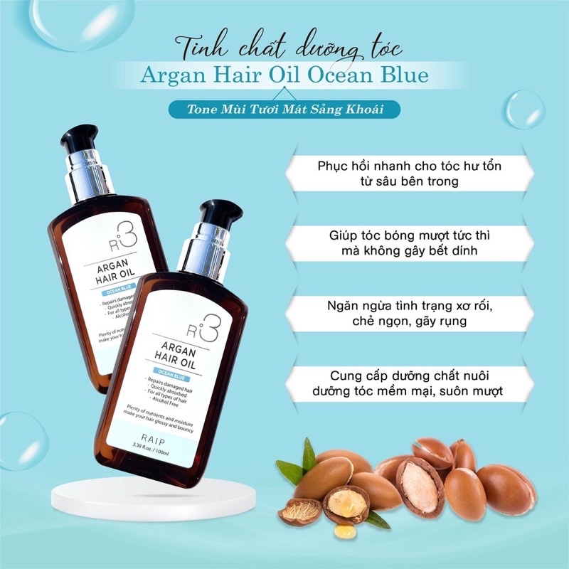 Tinh Dầu Argan Dưỡng Tóc R3 Argan Hair Oil Raip