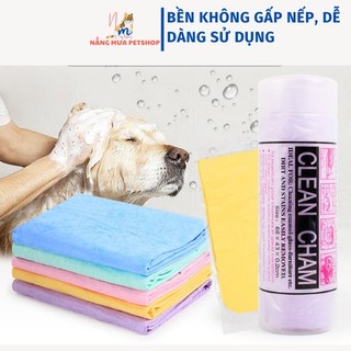 Khăn tắm cho chó mèo siêu thấm hút Clean Cham