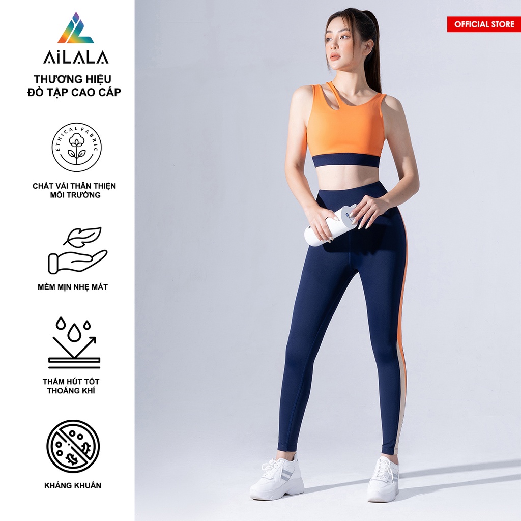 Bộ quần áo thể thao nữ AiLALA LUX49A, phù hợp tập Yoga Gym Pilates, chất vải cao cấp