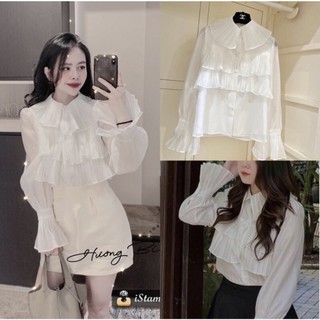 Áo sơ mi cổ bèo tay bồng ht_014