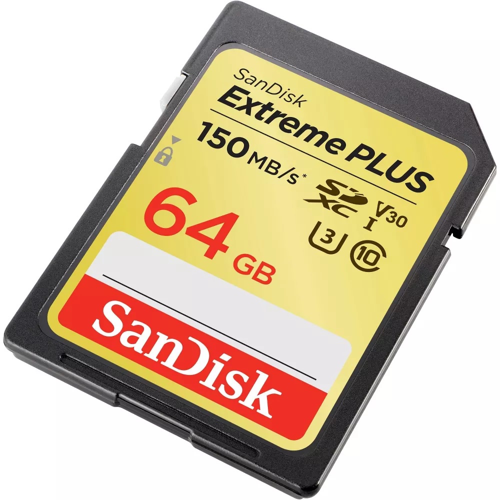 Thẻ nhớ Máy Ảnh SDXC SanDisk Extreme Plus 64GB V30 U3 4K R150MB/s W60MB/s - Không Box (Gold) - Nhất Tín Computer