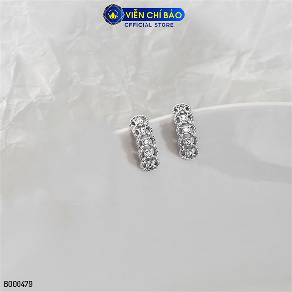 Bông tai kim tiề n new chất liệu bạc Thái 925 thời trang phụ kiện trang sức nữ Viễn Chí Bảo B000479