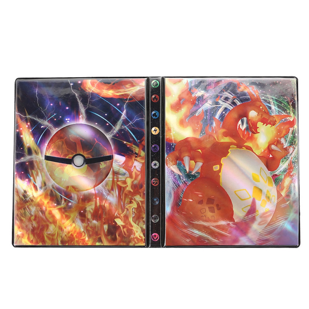PU Album Pokemon Book Phim Hoạt Hình Thẻ Thư Mục Bản Đồ Pokemon Card Binder Anime Bản Đồ Thẻ Sách Pokémon Bộ Sưu Tập Album Chủ 240 Cái