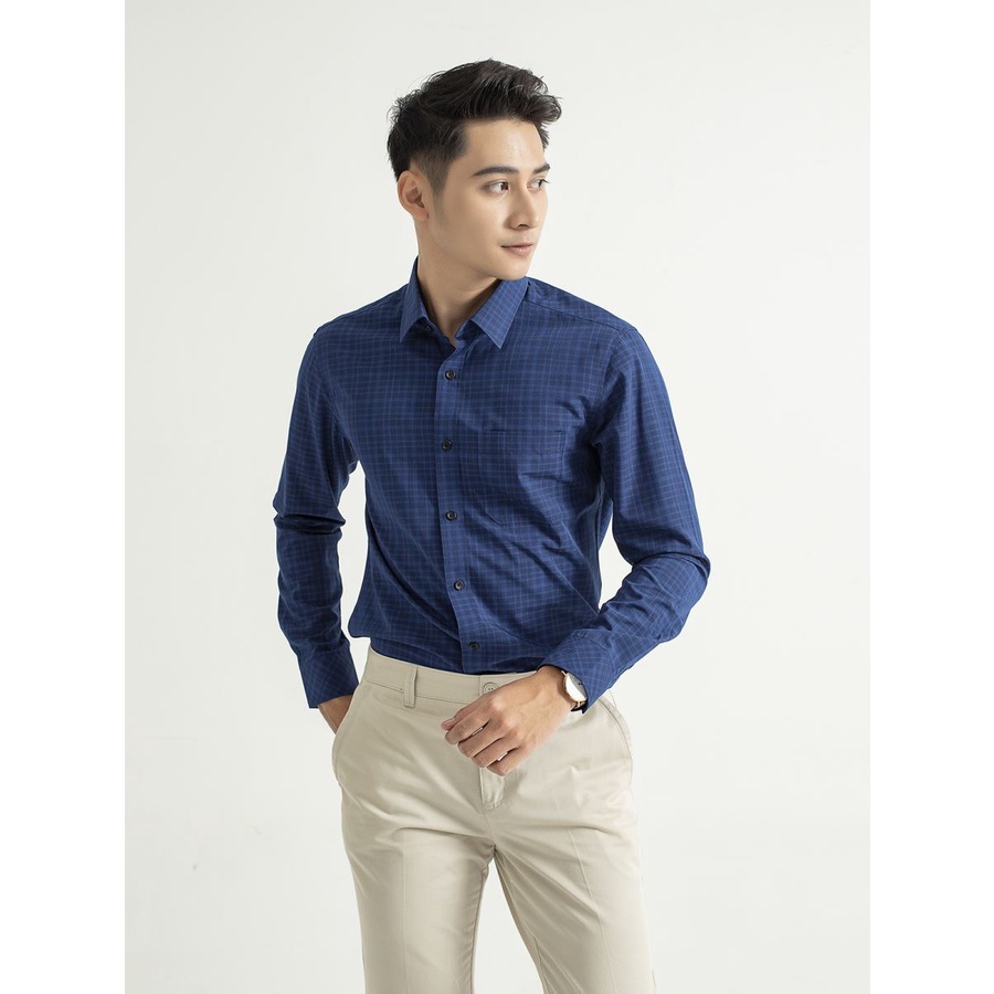Áo sơ mi dài tay nam Aristino sợi sồi ít nhăn, from regular  ALS14409