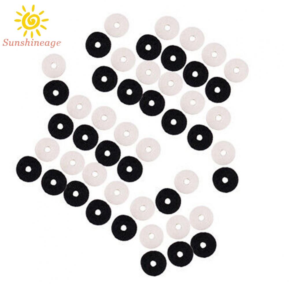 【SUNAGE】For Guitar Strap Buttons Strap Pins - Black And White10 Pcs Felt Washers【HOT Fashion】