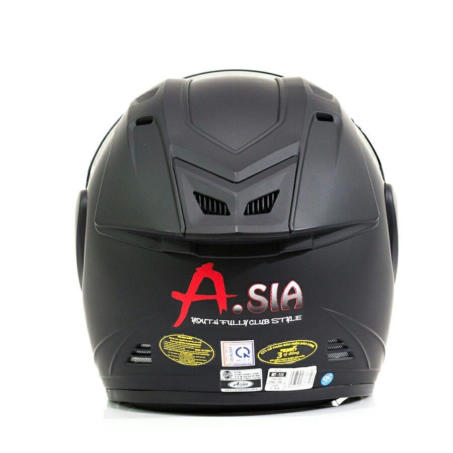 Mũ Bảo Hiểm Asia Có Kính MT115 - Đen Kính Khói .