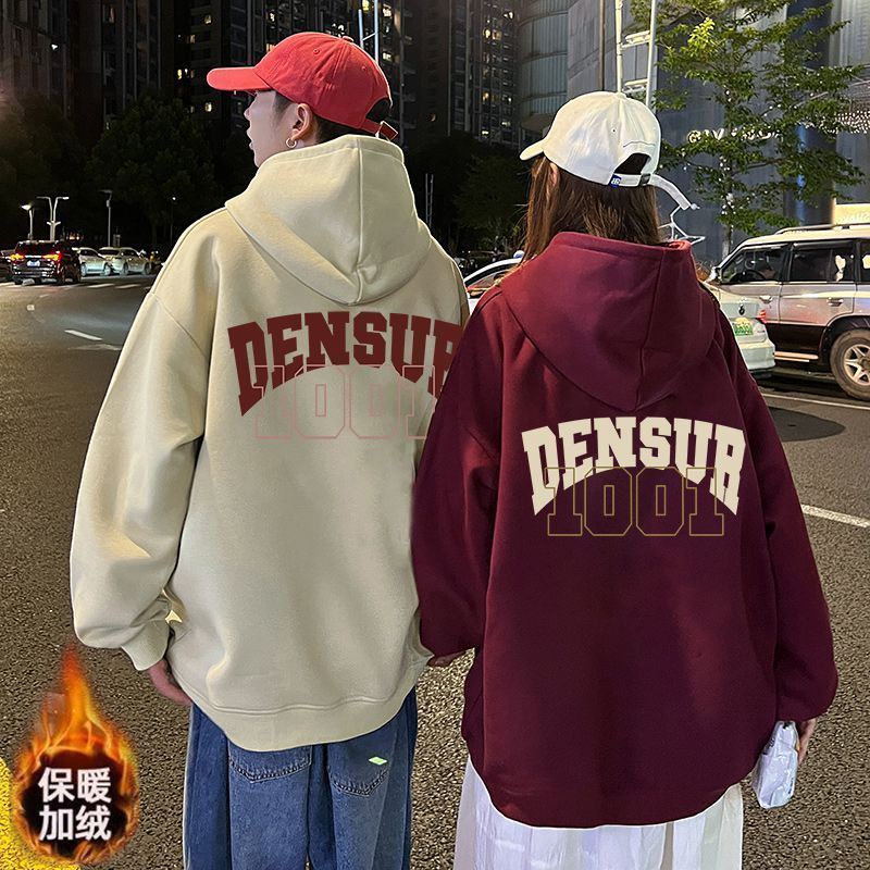 【luckin men's】áo đôi nam nữ mùa đông，áo nam đẹp，áo thun tay ngắn，áo khoác nam，áo đông，áo len nam，áo hoddie nam form rộng，áo hoodies，Áo hoodie Vải Nỉ plus Thời Trang Thu Đông Cho Cặp Đôi