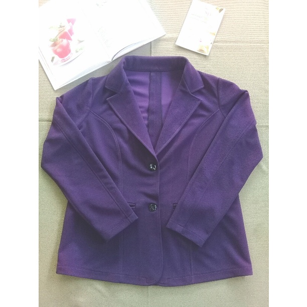2hand- Áo khoác vest trung niên cho bà cho mẹ màu tím than chất dày dặn