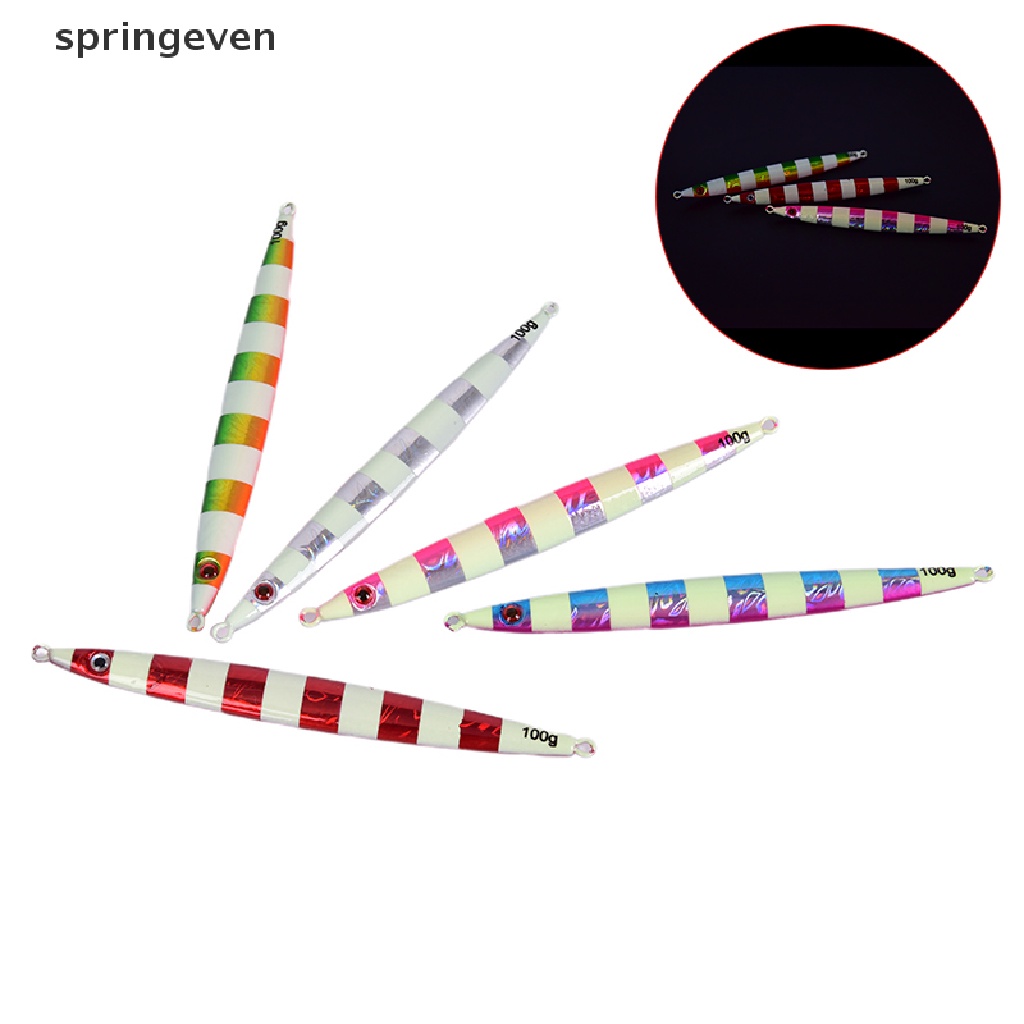 Mồi Câu Cá Nước Mặn Bằng Kim Loại Phát Sáng 100g