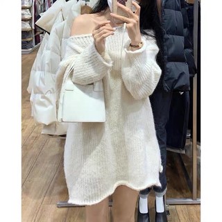 Áo len mỏng hở vai (hàng có sẵn)