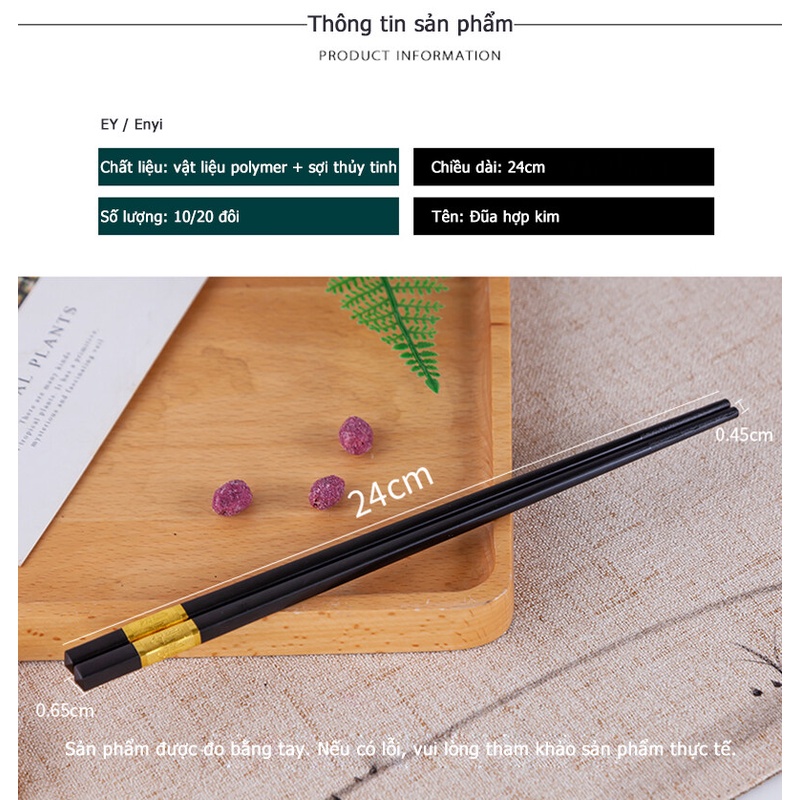 Đũa nhật kháng khuẩn nhựa melanin cao cấp bộ 10 đôi-【GM-HJKZ7】