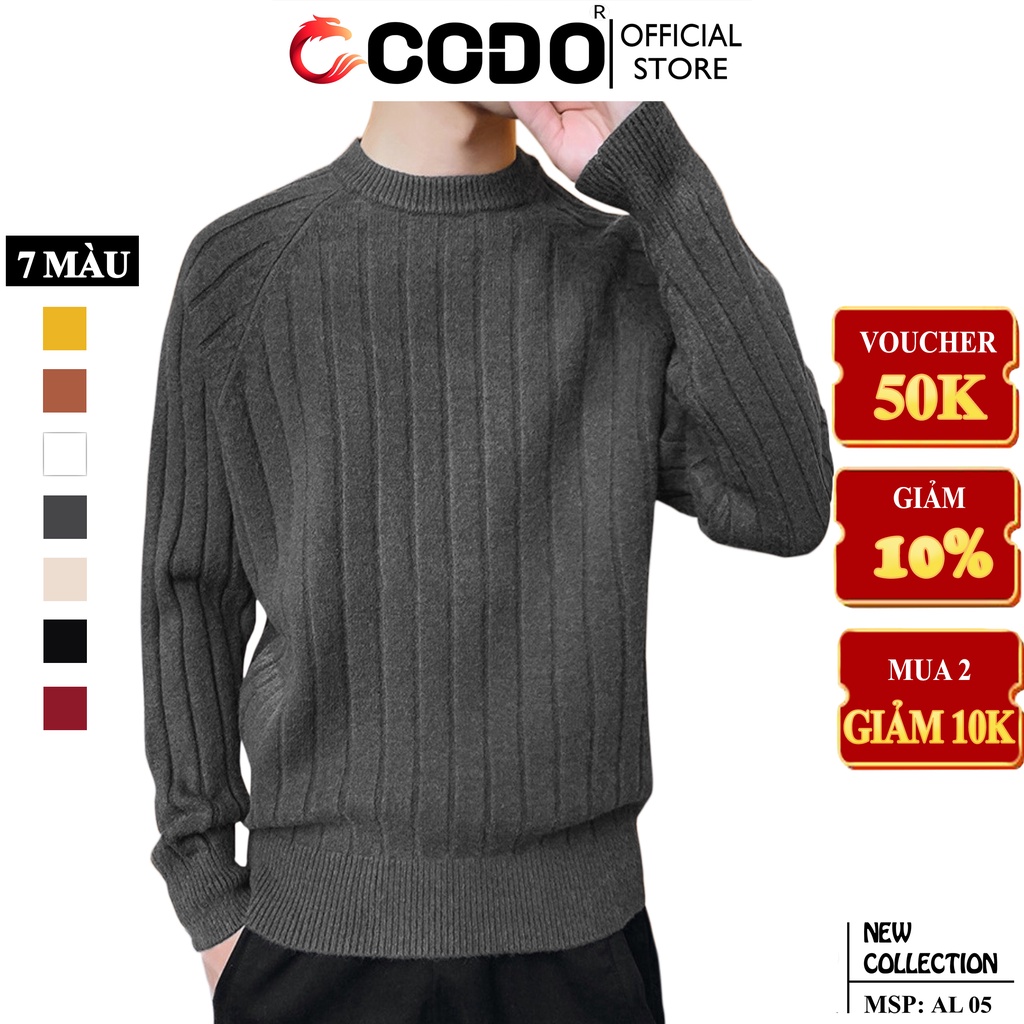 Áo Len Nam Codo Chất sợi Lông cừu cao cấp mềm mại mẫu mới nhất 2021 AL05