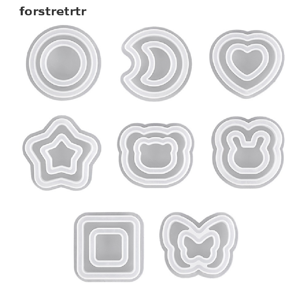 Khuôn silicone đổ epoxy hình ngôi sao năm cánh /mặt trăng trang trí DIY