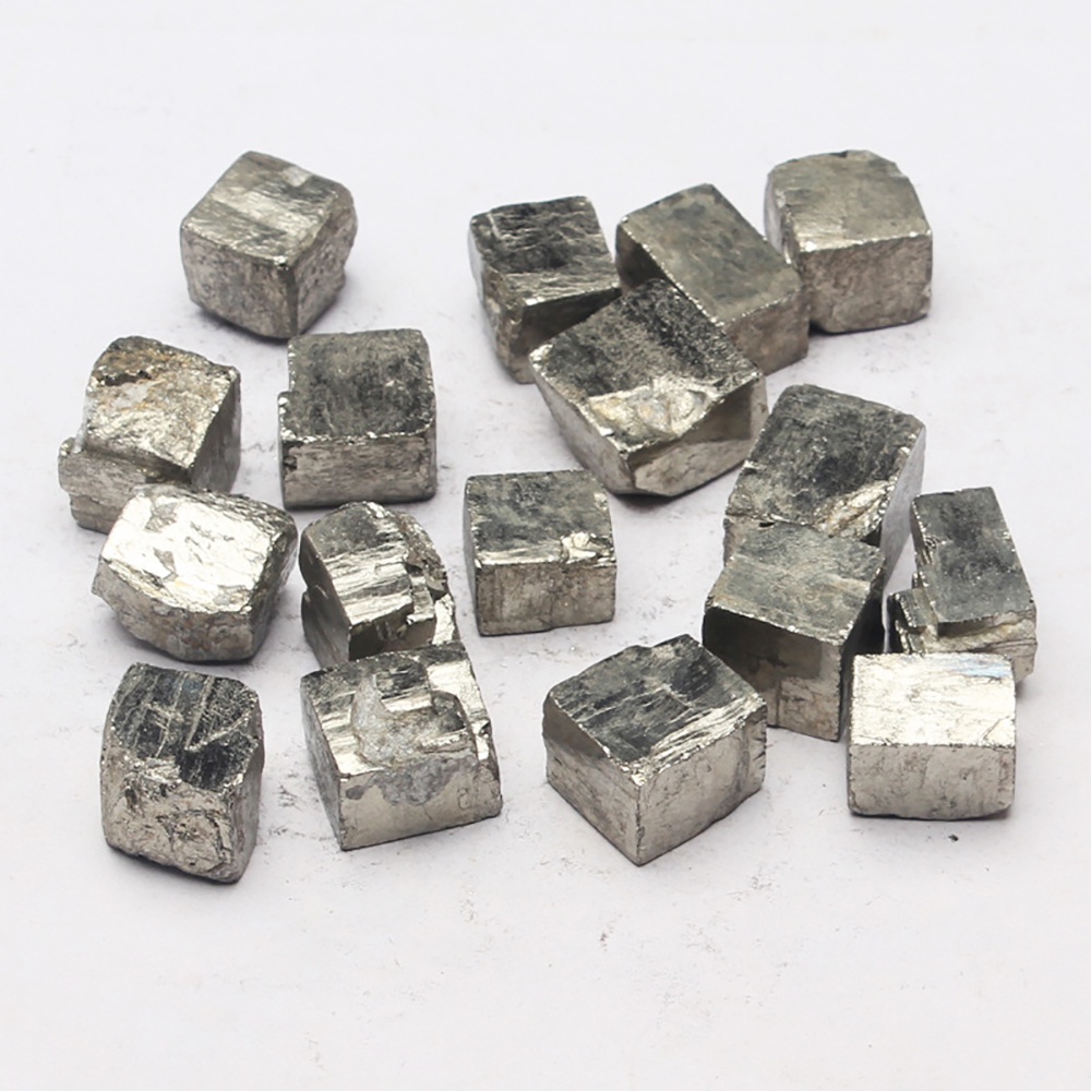 Chalcopyrit pyrite cube quartz crystal stone rock mẫu vật khoáng chất reiki chữa bệnh quặng thô trang trí phòng 30-50g / gói 100% tự nhiên