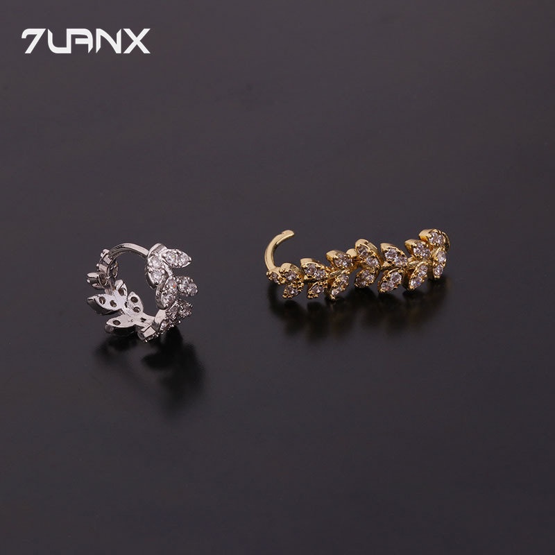 Đôi hoa tai 7UANX tròn mini 8mm thời trang cho nữ