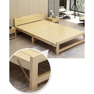 Giường ngủ 100x195cm gỗ thông xếp gọn - giường xếp gỗ thông gấp gọn hàng có sẵn