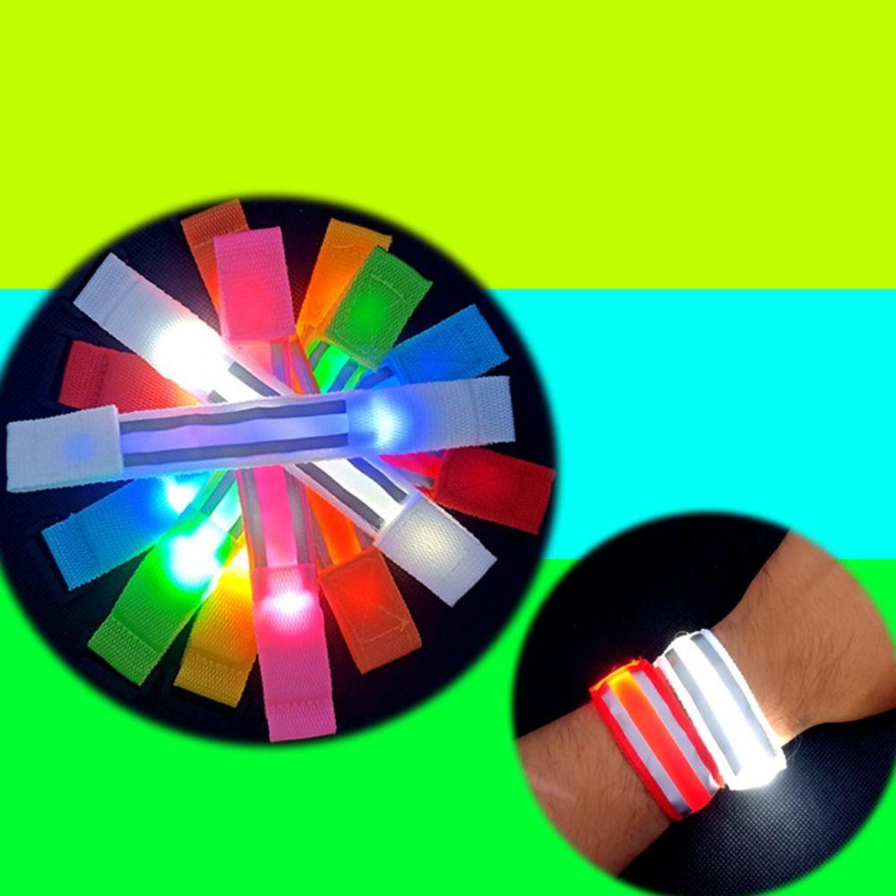Băng Tay Chạy Bộ Đạp Xe Ban Đêm Có Thể Điều Chỉnh 8 Màu Dạ Quang Heceh