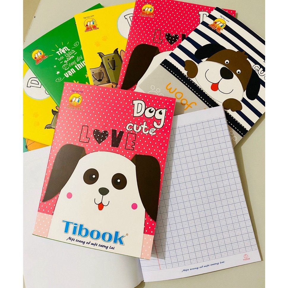 Tập Vở Tân Thuận Tiến Dog Cute 200 Trang Độ Dày 80 Gsm  Kích Thước 158x205 mm